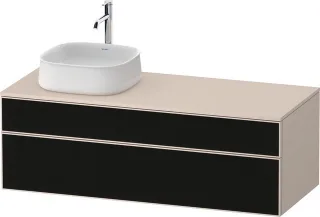 Duravit Zencha Konsolenwaschtischunterbau wandhängend Schwarz Linienstruktur & Taupe n/a & Supermatt ZE4822L63830000