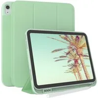 EAZY CASE Tablet-Hülle Penholder Smartcase für Apple iPad 2025 (11. Gen) 11 Zoll, Klapptasche Anti-Kratz Smartcase Standfunktion Tabletcase Mint Grün