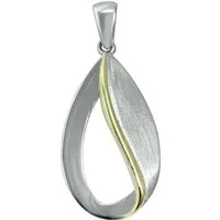 SilberDream Kettenanhänger SilberDream Damen Träne Ketten-Anhänger silberfarb (Kettenanhänger), Kettenanhänger (Träne) 925 Sterling Silber, silber, gold ca. 3cm