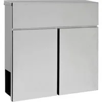 V2Aox Wandbriefkasten Edelstahl Modern Briefkasten Wandmontage Zeitungsfach Zeitungsrolle