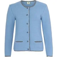 Isar-Trachten Trachtenjacke Trachten Strickjacke - TAHNEE - hellblau, rosa