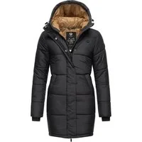 Ragwear Steppmantel Relive Long Remake lange Damen Steppjacke mit Kapuze
