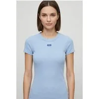 HUGO Blue T-Shirt Easy Tee mit HUGO Aufnäher
