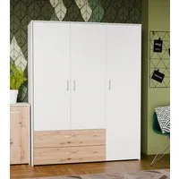 FORTE Kleiderschrank Culgoa Drehtürenschrank, Stauraum, 2 Schubkästen, variable Einlegeböden