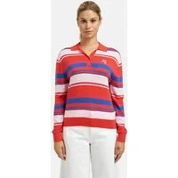 Smith & Soul Polokragenpullover mit Stickerei, Streifen-Design