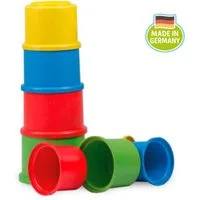 anbac Lernspielzeug Stapelbecher - Badespielzeug (Stapelturm Made in Germany, 8-St., Stapelspielzeug Motorikspielzeug), ausgezeichnet mit Ökosiegel