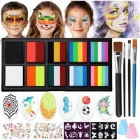 LuxusKollektion Theaterschminke Kinderschminke Gesichtsfarbe Wasserbasis Facepaint Regenbogenfarben