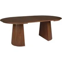 Selsey Esstisch Formisty, Design-Ausziehtisch 120–200 x 120 cm – Lamellenoptik – MDF furniert