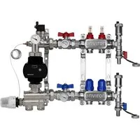 ganz24 Fußbodenheizung Festwertregelsetmit EcoStar 25/6 Pumpe. Heizkreisverteiler und Zubehör, (Set mit Heizkreisverteiler und Pumpe), Kompakte Bauweise