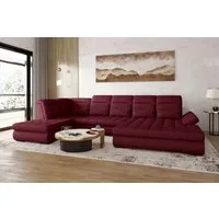 99rooms Wohnlandschaft Toscana, Sofa, U-Form, Bettfunktion, Rundumbezug aus gepolstertem Velours VOGUE