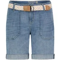 SUBLEVEL Shorts Damen Jeans Bermudas kurze Hose Baumwolle Sommer Stoff