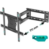 ONKRON TV-Wandhalterung 40-75 Zoll, bis 68 kg, VESA 100x100-600x400, M7L-B, (bis 75,00 Zoll, schwenkbar, neigbar, ausziehbar, langer Arm, horizontale Nivellierung)