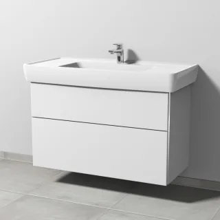Sanipa 3way Waschtischunterbau zu Laufen Pro A Waschtisch mit 2 Auszügen, Weiß-Soft BR75943