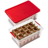 Kreher Aufbewahrungsbox X-Mas Box mit Einteilern und abschließbarem Deckel (Set wählbar) (2 St)