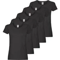 Fruit of the Loom Rundhalsshirt (Packung, 5-tlg) original T. LADY-FIT im 5er Pack