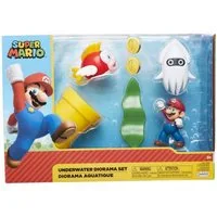 Super Mario Actionfigur Nintendo Super Mario 5er Figuren Set Underwater Diorama, 6,5 cm, (5-tlg)