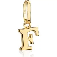 NKlaus Buchstabenanhänger Buchstabe F kleiner Kettenanhänger 333 Gelb Gold 8 (1 Stück)