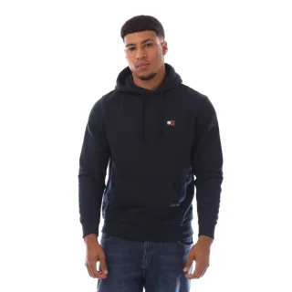Herren Tommy Hilfiger Tonal Badge Kapuzenpullover mit Kordelzug in Marineblau