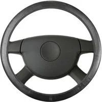 WALSER Lenkradbezug Lenkradhülle Soft Grip Canvas - 38 cm schwarz, (1-tlg)