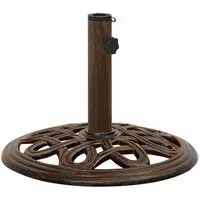 vidaXL Schirmhalter Sonnenschirmständer Bronzen 40x40x32 cm Gusseisen, 1 tlg.