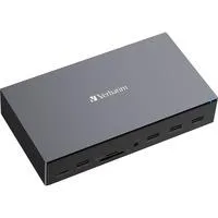 USB-C Pro Docking Station CDS-17, 17 Port , Dockingstation aluminium/schwarz, HDMI, DP, RJ-45, USB-A, USB-C, SD, microSD, Audio