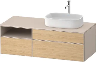 Duravit Zencha Konsolenwaschtischunterbau wandhängend Natur Eiche & Taupe Matt & Supermatt 1300x550x ZE4829030830000