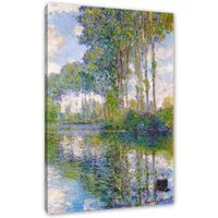 Pixxprint Leinwandbild Claude Monet - Pappeln an der Epte I, Claude Monet - Pappeln an der Epte I (1 St), Leinwandbild fertig bespannt, inkl. Zackenaufhänger