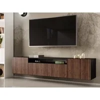 Beautysofa TV-Schrank Modernes RTV-Kabinett mit gefrästen Lamellen-Fronten MIO 2 B:200/H:40/T:41cm