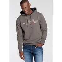 DELMAO Kapuzensweatshirt Langarm, lockere Passform, mit Print, mit Kapuze