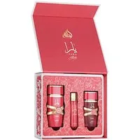 Lattafa Duft-Set Yara Candy EDP 100ml +Travelspray 1x Parfümzerstäuber (leer) Set