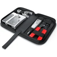 CSL Netzwerk Kabeltester für RJ45, RJ11, Telefon & Netzwerk mit Zubehör Netzwerk-Adapter RJ-45 (Ethernet) zu 2x RJ45, RJ-11, Leitungstester, Patchkabel-Tester, Abisolierer und Krimpzange