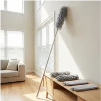 shop'n smile ideoon Staubwedel 5in1 Staubwedel-Set 210cm-ausziehbarer Teleskopstange 5 Aufsätze, Biegsamer Mikrofaser-Staubwischer für Möbel, Ventilatoren & Ecken