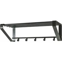 HAKU Garderobenpaneel Haku Wandgarderobe aus Metall in schwarz pulverbeschichtet