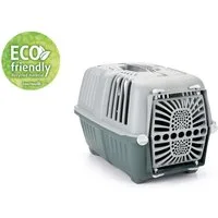 Beeztees Tiertransportbox Beeztees Eco Transportbox Praktiko - grün/grau