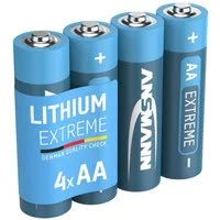 ANSMANN AG Extrem Lithium Batterie AA Mignon 1,5V, 4 Stück Batterie