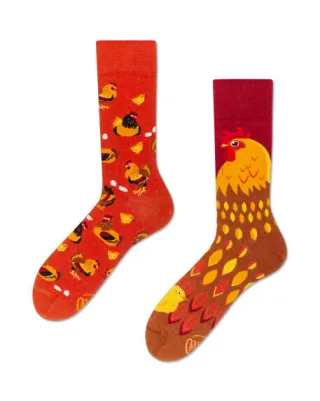 many mornings - Socken - Golden Eggs rot/orange - Gr. - 39-42