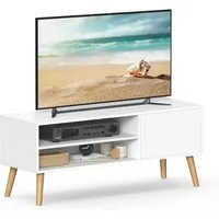 VASAGLE TV-Schrank Lowboard, Fernsehschrank, Fernsehtisch, für Wohnzimmer, modern für Fernseher bis zu 55 Zoll, Industrial-Design, 120 x 40 x 49 cm