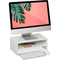relaxdays Monitorständer mit Fach