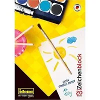 Idena Schulheft Idena Premium Zeichenblock A4 - 20 Blatt Künstlerpapier 120g/m²