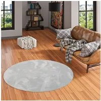 Pergamon Fellteppich Fellteppich Super Soft Pearl Rund, Rund, Höhe: 19 mm