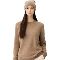 GOBI Cashmere Rundhalspullover Naturfarbe 99€ Kaschmir-Set aus Pullover und Mütze