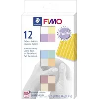 STAEDTLER Bastelfilz FIMO Soft Colour Pack 12 x 25 g 12 Farben Pastel