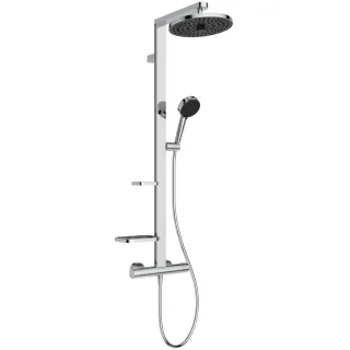 Ideal Standard Duschsystem CerathermAlu+ mit Brausethermostat 2 Ablagen, 2-fach-Handbrause und 2F-Ko BD583AA