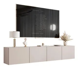 Idohome Tv-Lowboard, Kaschmir, Holzwerkstoff, Rechteckig, 200x36x40 cm, Wohnzimmer, Wohnwände, Lowboards, Lowboards stehend
