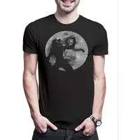 Urban Backwoods Print-Shirt Hunter Moon Herren T-Shirt Mond Sci-Fi Predator Science Fiction Alien (1-tlg) Horror Trophy Jäger Schwarzenegger