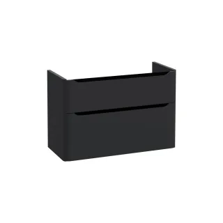VitrA New Integra Round Waschtischunterschrank mit 2 Vollauszügen 97 x 45 x 65 cm Matt,70025 70025