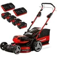 Professional Akku-Rasenmäher GP-CM 36/47 S HW Li, 36Volt (2x18Volt) rot/schwarz, 4x Li-Ionen Akku 4,0Ah, mit Hinterradantrieb