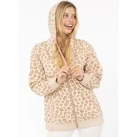 Zwillingsherz Kapuzensweatjacke "Soft Leo" Mini-Me, mit Leo Muster, Zipper und Kängurutaschen
