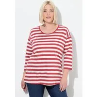 Ulla Popken T-Shirt Shirt Ringel Oversized Rundhals Langarm