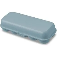 KOZIOL Eierkorb Eierbox Eggs To Go nature flower blue, Kunststoff